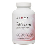 Alaya Naturals colágeno hidrolizado, cápsulas, bote para uso diario.