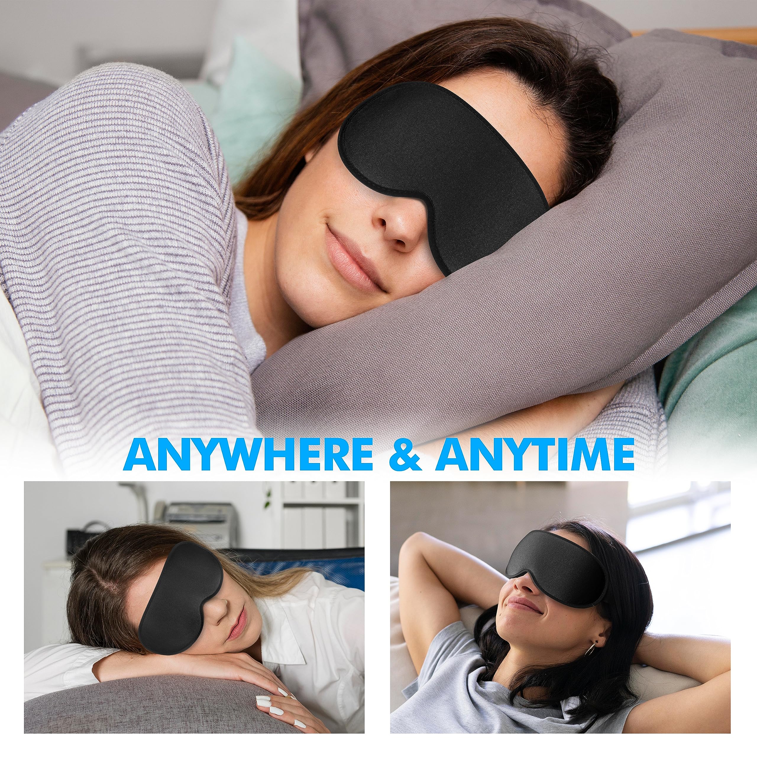 Albatross máscara dormir para viajes, ideal para uso en aviones y hoteles.
