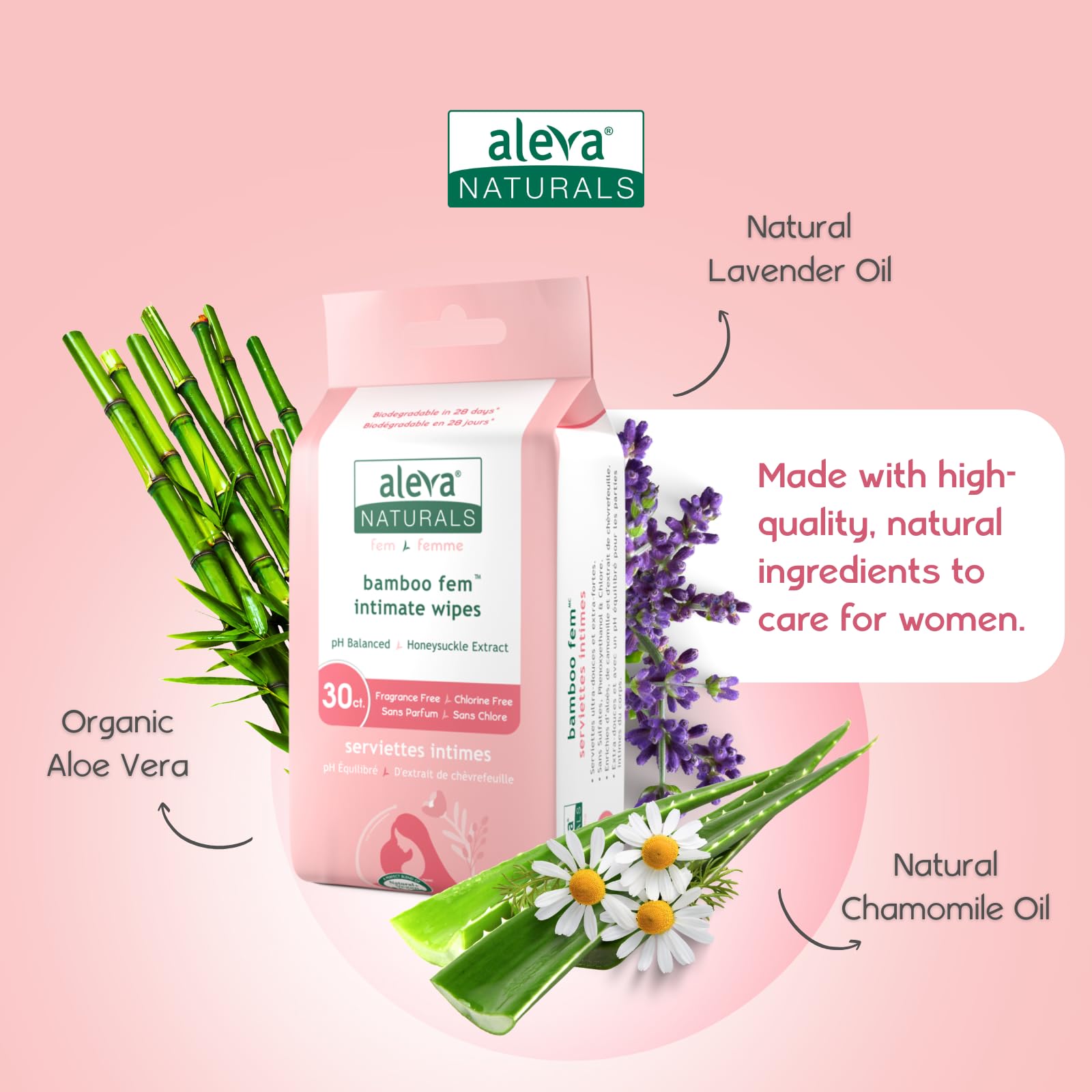 Toallitas de bambú Aleva Naturals, hipoalergénicas para piel sensible