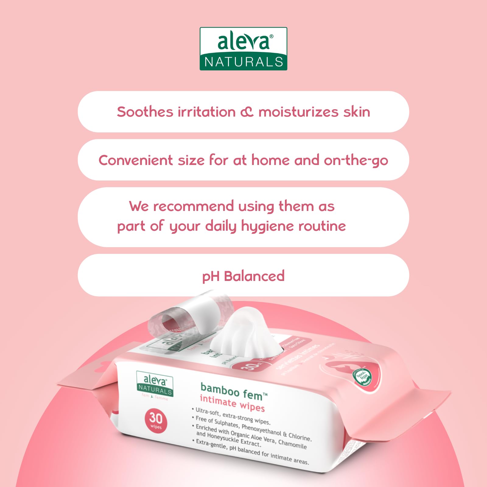 Toallitas de bambú Aleva Naturals, ideales para uso diario durante embarazo