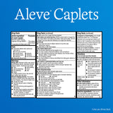 Aleve caplets para fiebre, alivio temporal en adultos y niños mayores de 12.