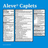 Caja externa de Aleve Caplets con información de uso