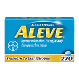 Aleve Caplets con naproxeno 220 mg, envase de 270 cápsulas para alivio temporal del dolor
