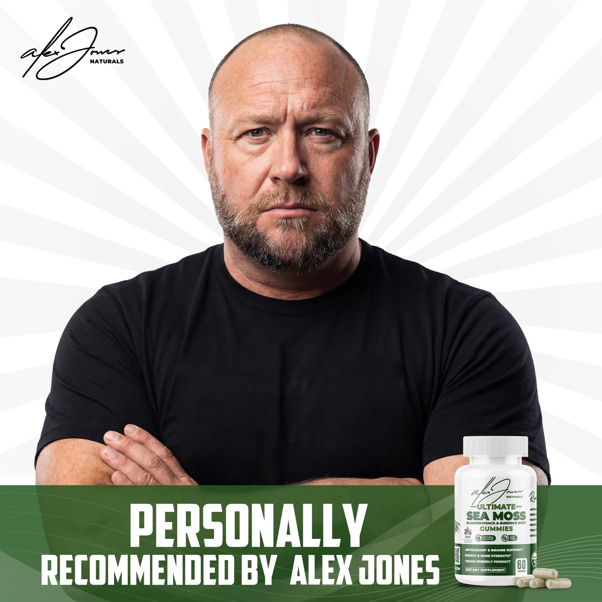 Alex Jones Naturals alga marina irlandesa: apoyo a la vitalidad diaria