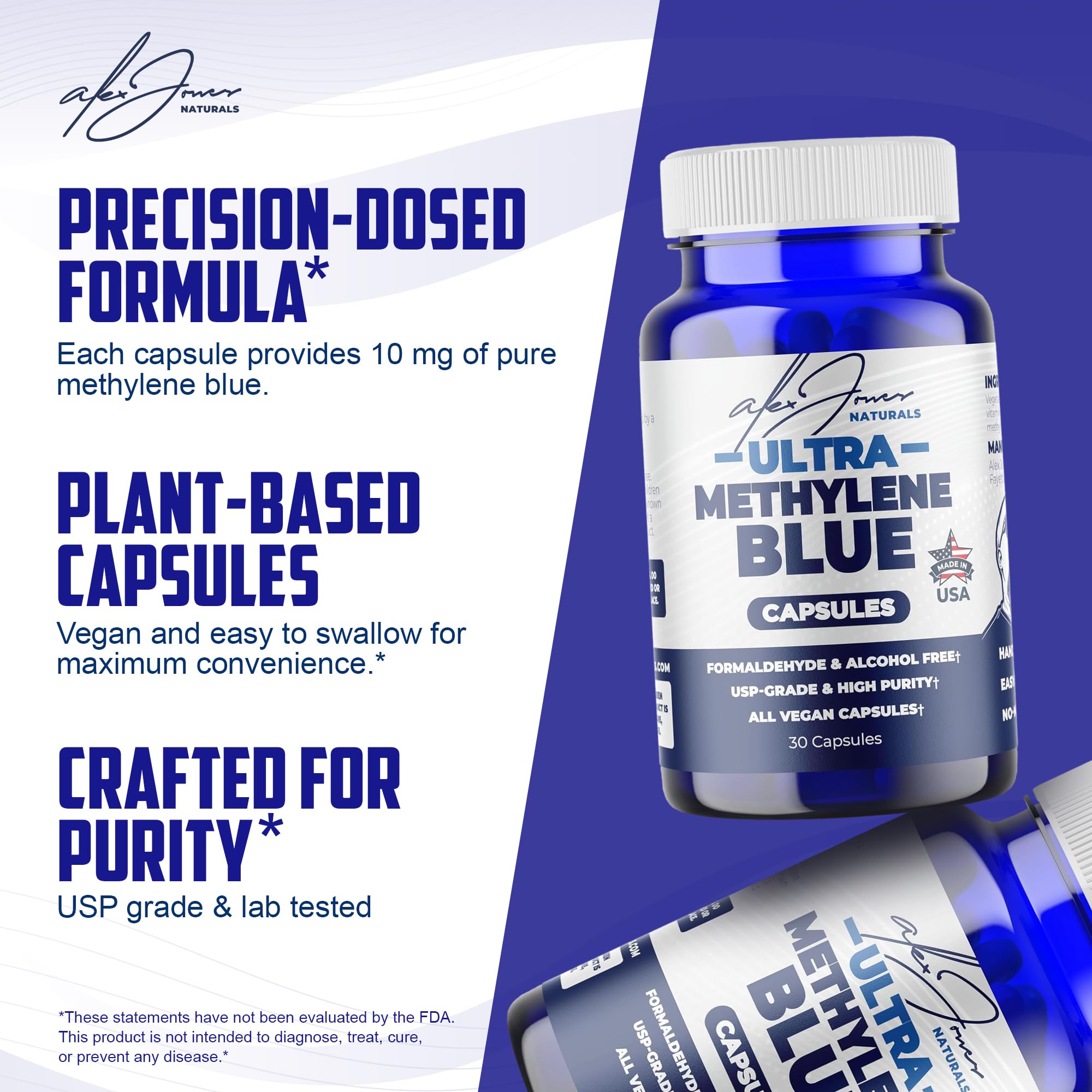 Cápsulas basadas en plantas de Alex Jones Naturals opción vegana