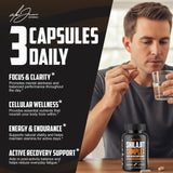 Complejo Shilajit de Alex Jones Naturals en cápsulas para vitalidad.