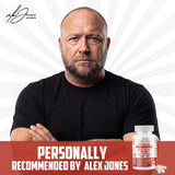 Capsula de Alex Jones Naturals Probiotico 40 mil millones CFU, cápsula individual para soporte intestinal.