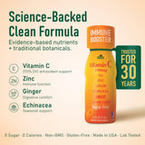 ALFA VITAMINS Vitamin C Shot etiqueta, contiene ingredientes clave para el bienestar