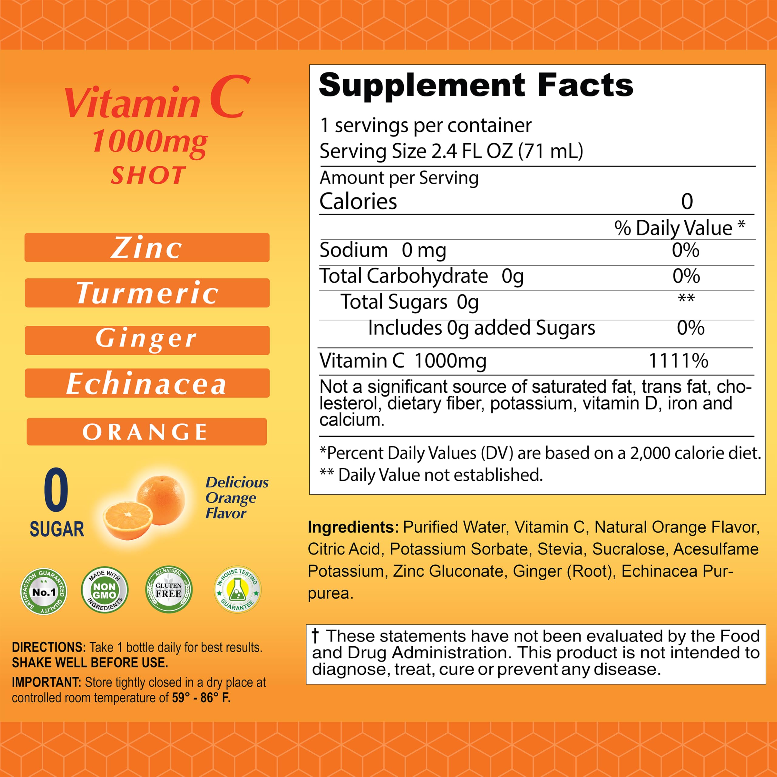 ALFA VITAMINS Vitamin C Shot textura suave al beber