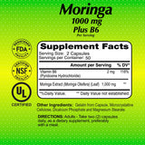 ALFA VITAMINS Moringa con B6, antioxidantes quercetina para apoyar defensa natural