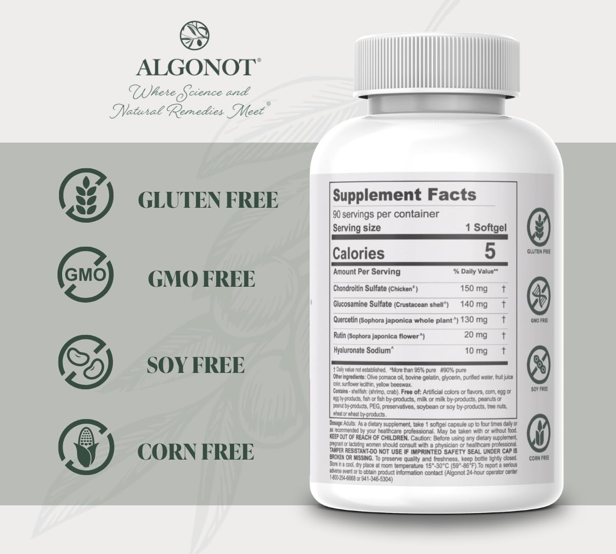 Algonot CystoProtek caja exterior con diseño informativo.