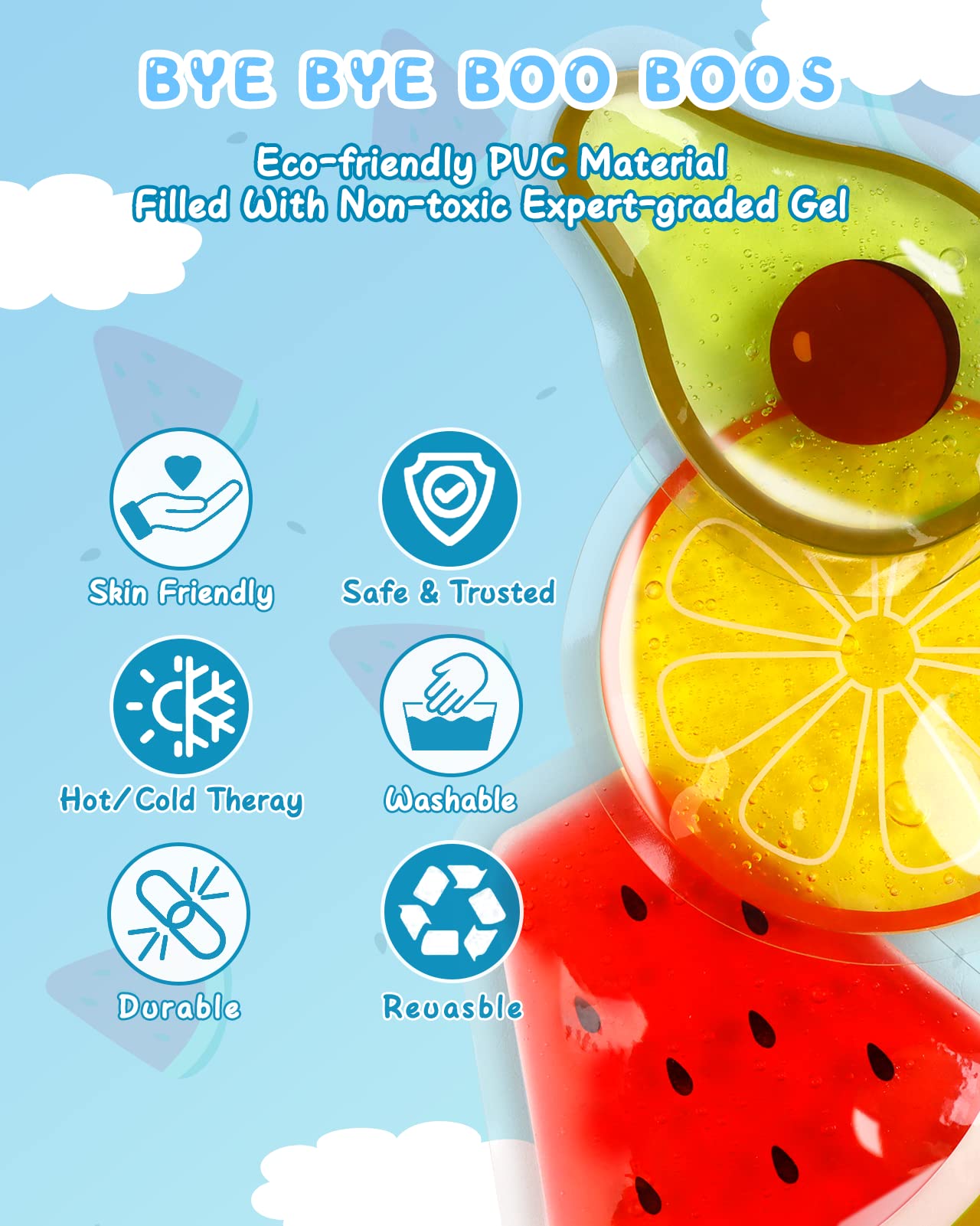 AlierGo paquetes hielo niños: tamaño compacto para aplicar en cualquier parte del cuerpo.