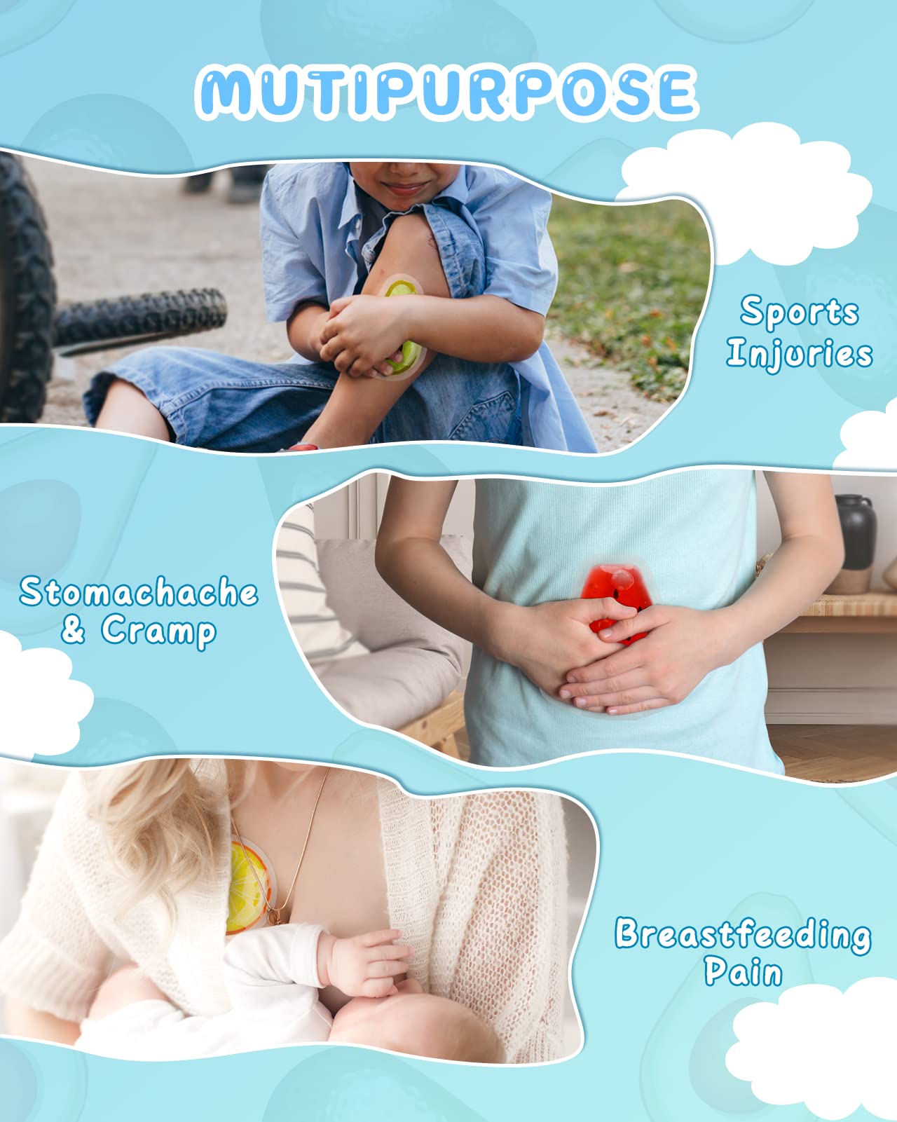 AlierGo paquetes hielo sandia: diseño divertido y consuelo visual para niños.
