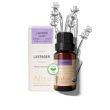 Alizé Aromatherapy aceite de lavanda orgánico en botella de 10 ml para difusor.
