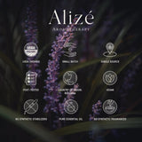 Aroma suave de lavanda para un ambiente relajante con Alizé Aromatherapy.