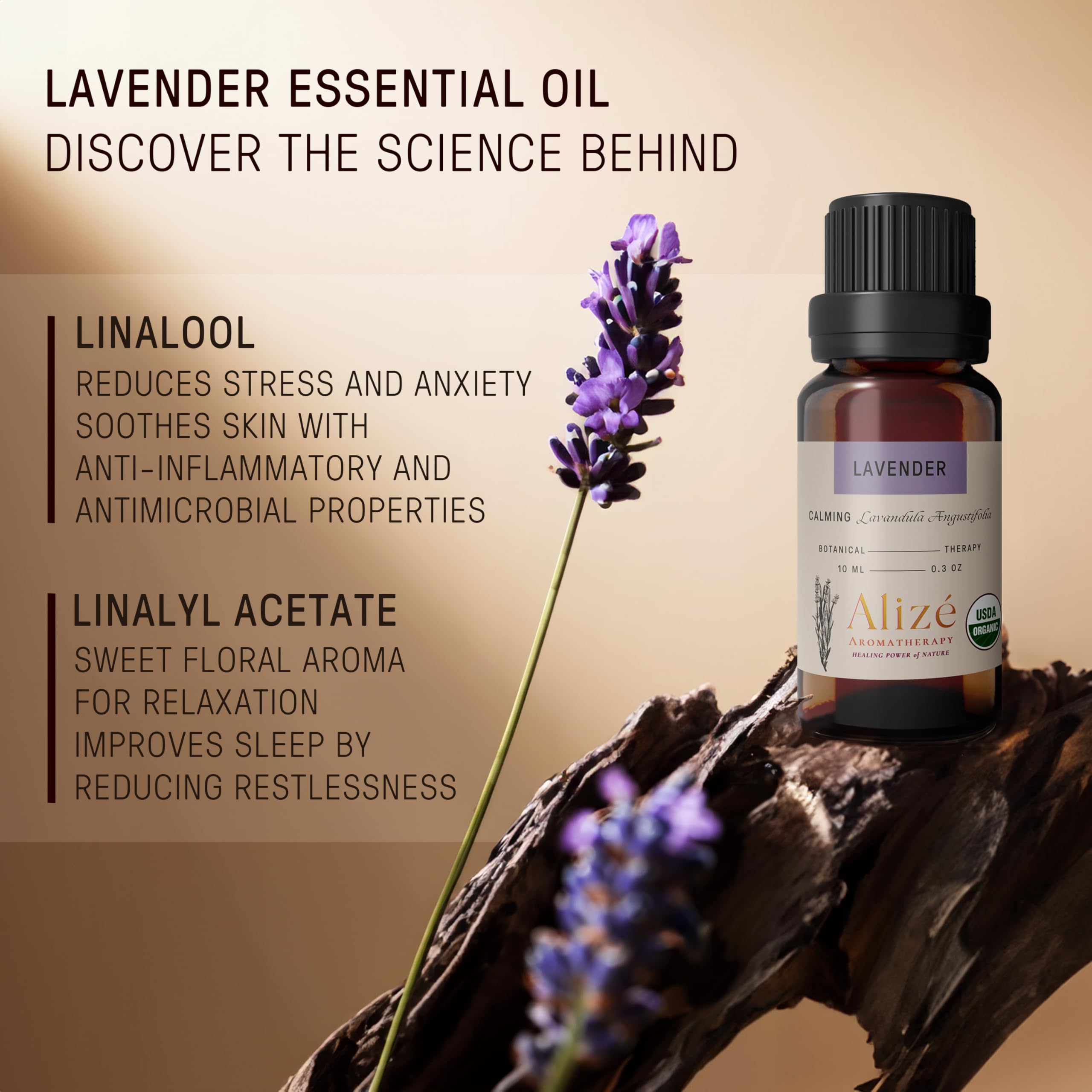 Difusor tranquilizador con lavanda de Alizé Aromatherapy.
