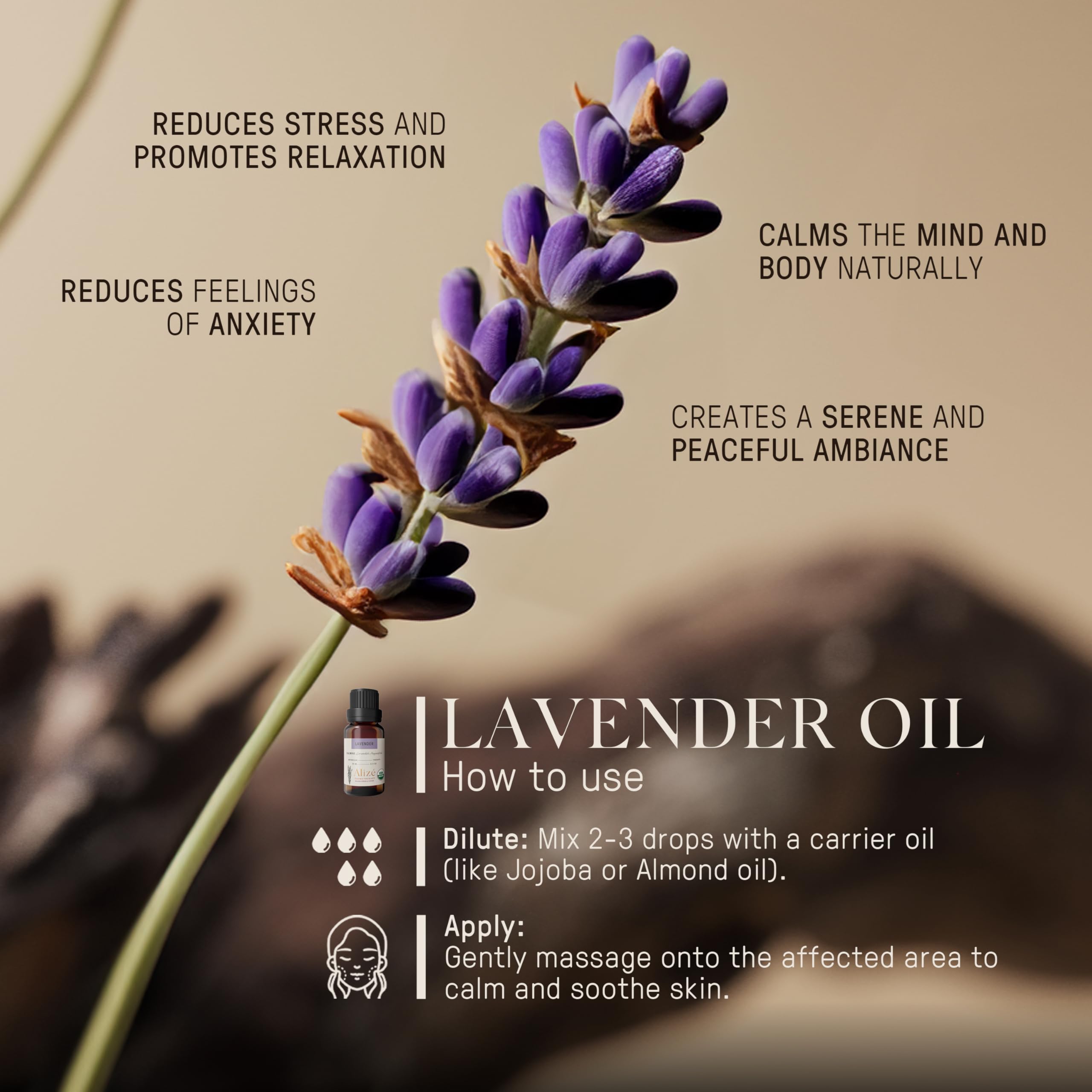 Gotero de precisión de Alizé Aromatherapy para una dosificación exacta.
