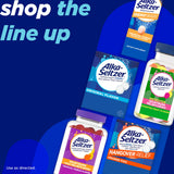 Alka-Seltzer: dos tabletas en agua para alivio rápido.