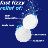 Alka-Seltzer empaque viaje facilita llevar el alivio para emergencias estomacales.
