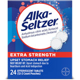 Alka-Seltzer Extra Fuerza: tableta disuelta en agua para alivio rápido del malestar estomacal