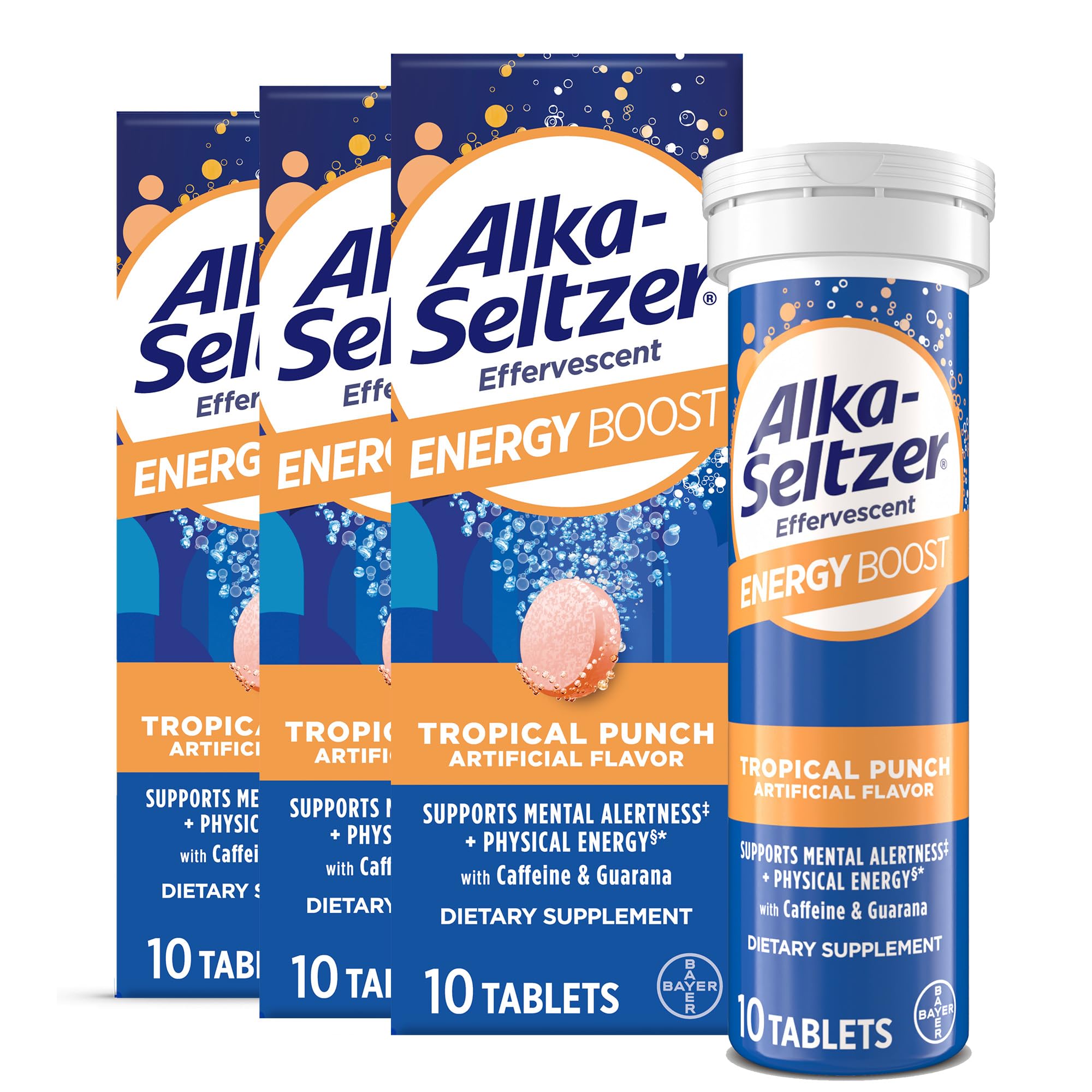 Alka-Seltzer Impulso de Energía: tableta efervescente para energía diaria en agua.