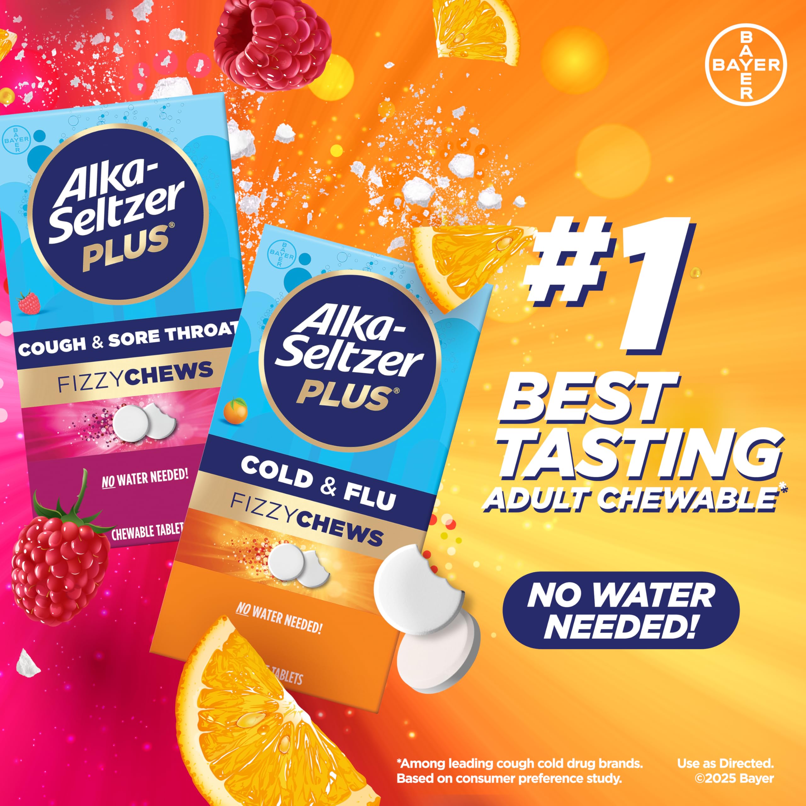 ALKA-SELTZER PLUS empaque portátil para uso práctico