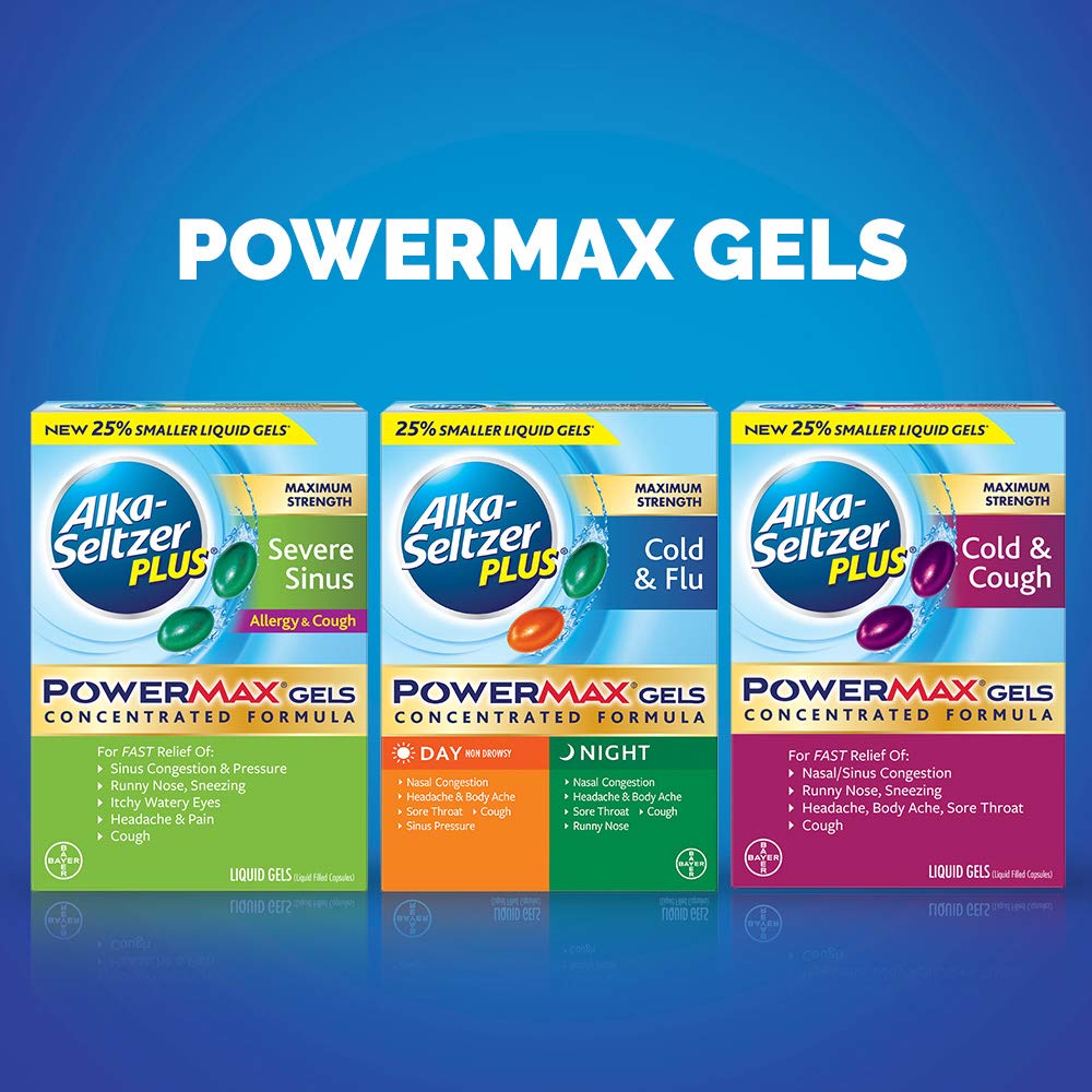 Empaque de seguridad de Alka-Seltzer Plus PowerMax.