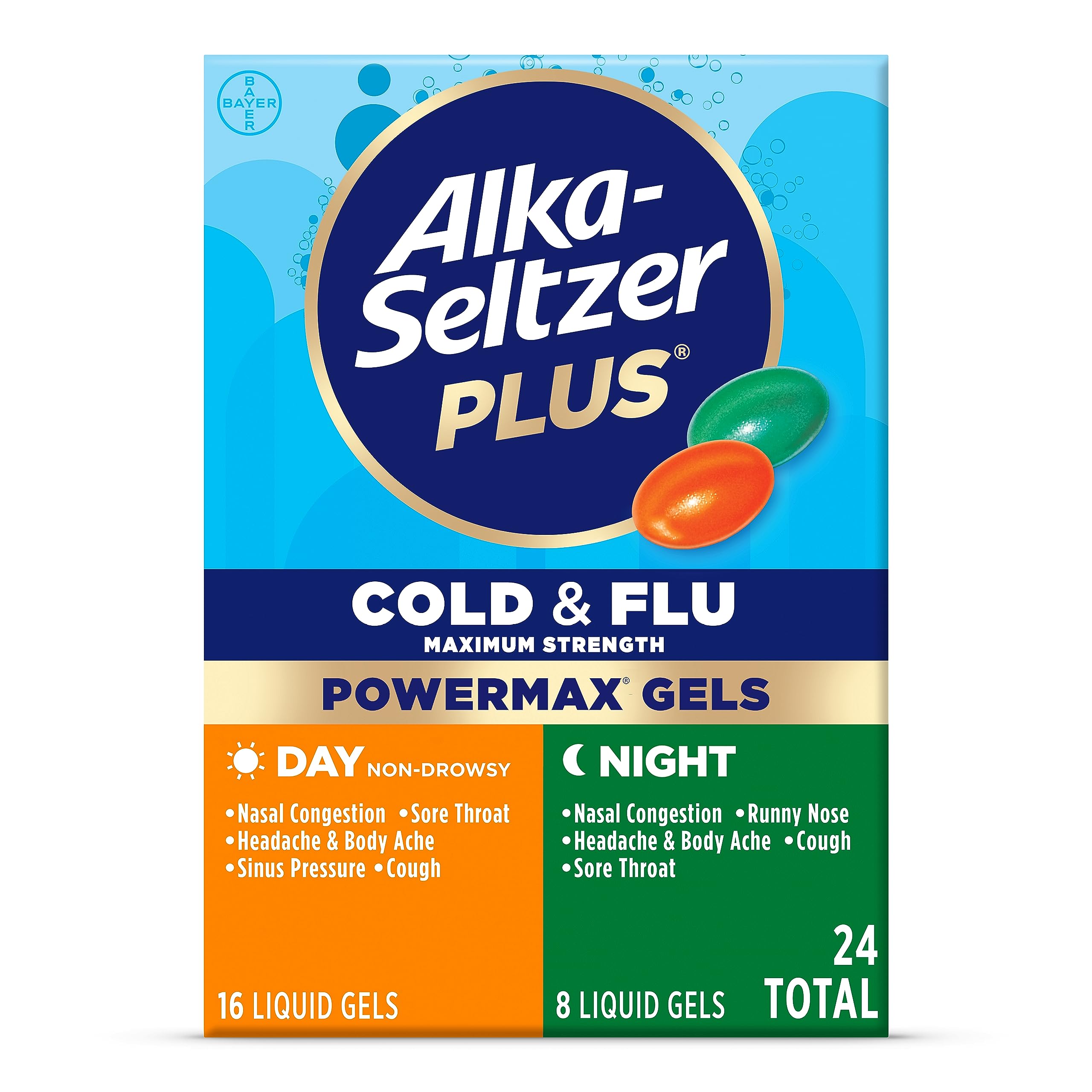 ALKA-SELTZER PLUS Power Max empaque detalle para uso sencillo