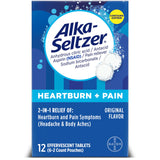 Alka-Seltzer tableta efervescente se disuelve en agua para alivio rápido de la acidez.