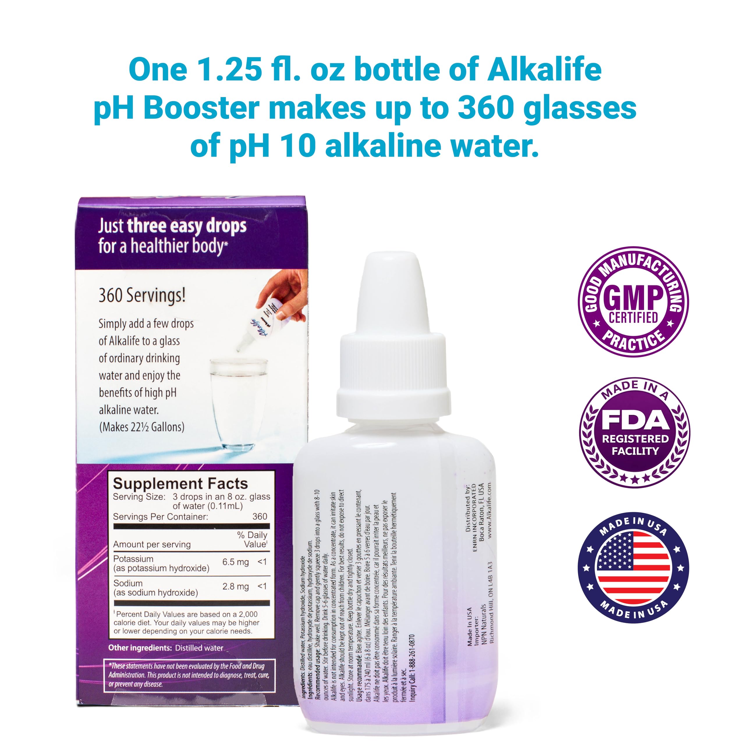 Alkalife Botella 360 Porciones, rinde para semanas de consumo.