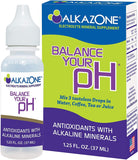 Alkazone: gotas para agua vertidas desde la botella para alcalinizar.
