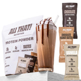 ALL THAT! NUTRITION paquetes proteína vanilla: sabor cremoso para entrenamiento diario
