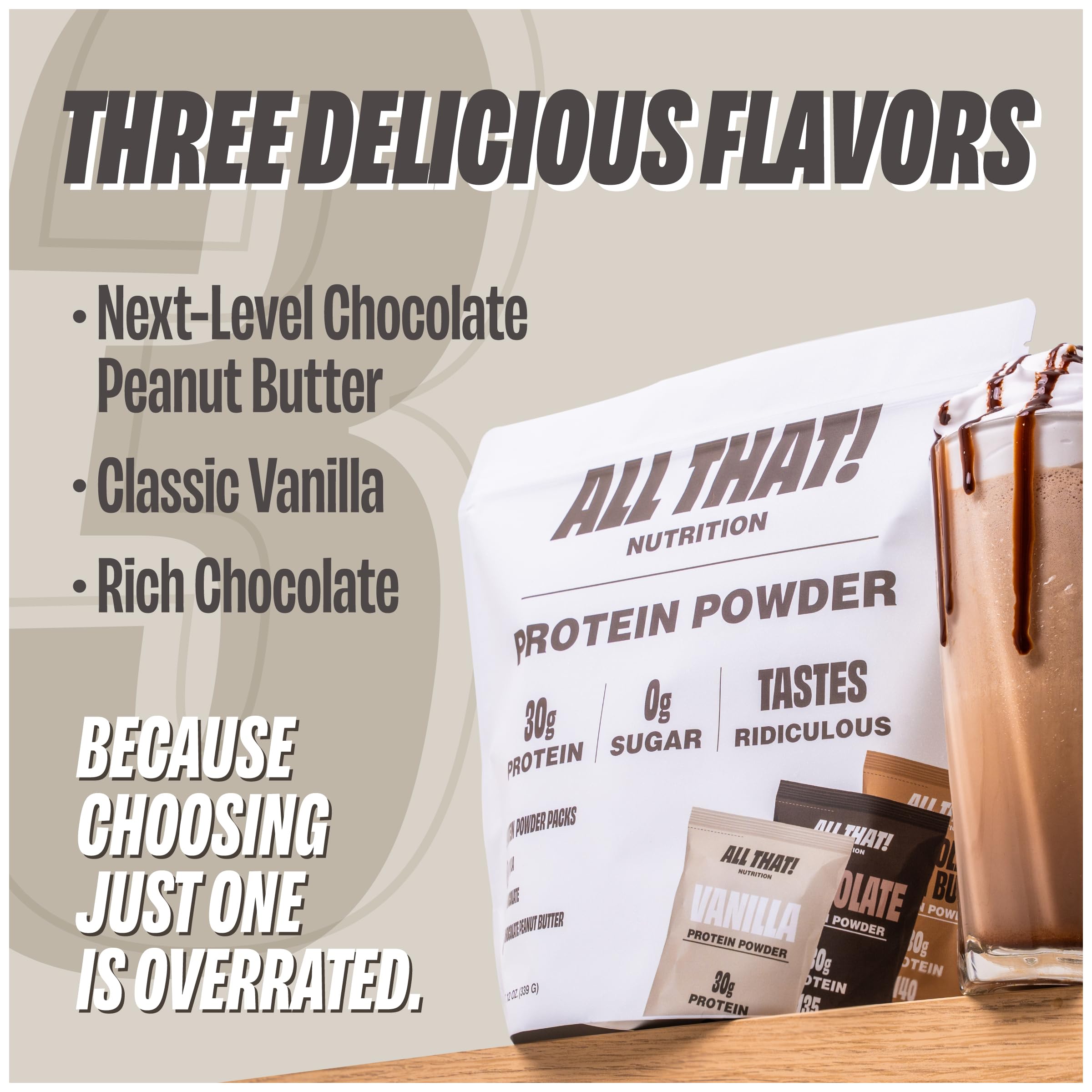 ALL THAT! NUTRITION porciones listas para mezclar: solución rápida con agua fría