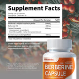 Etiqueta frontal de Allcoovita Berberina con canela para absorción.