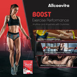 Allcoovita Creatina Gomitas textura: gomita suave para consumir después del ejercicio.