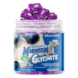 Allcoovita gomitas magnesio glicinato arándano, etiqueta con ingredientes clave.