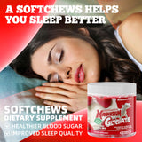 Allcoovita masticables con sabor fresa para relajación suave.
