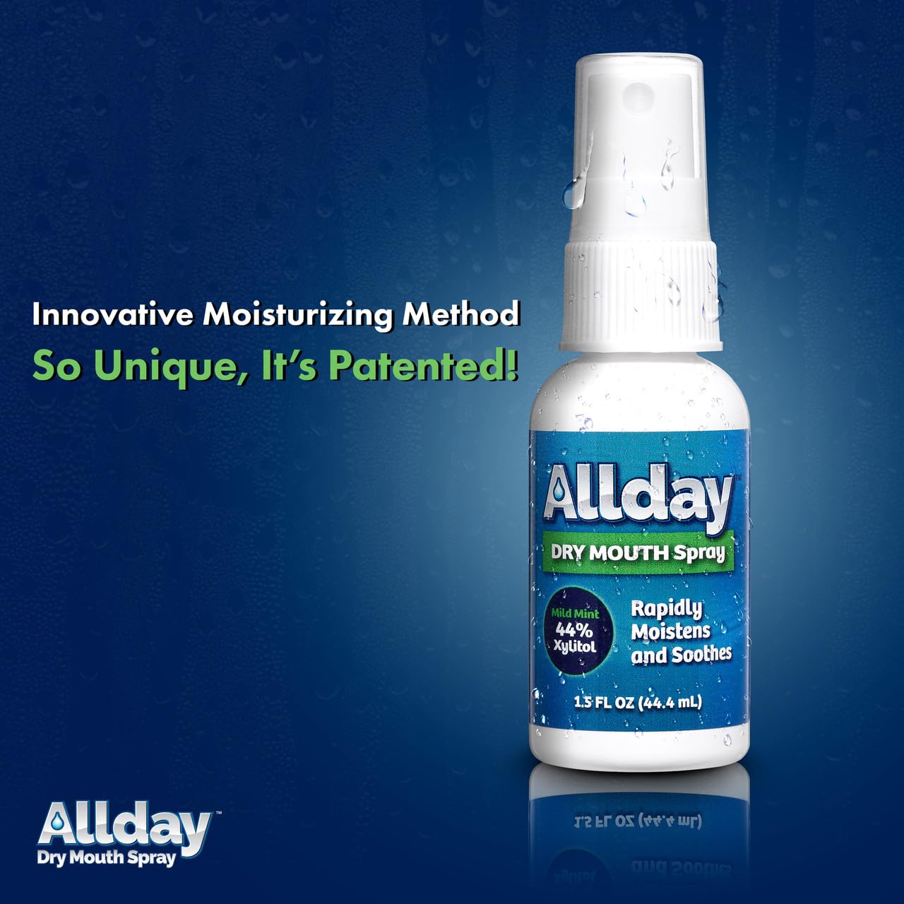 Allday Dry Mouth Spray: hecho en EE. UU. con ingredientes de calidad.
