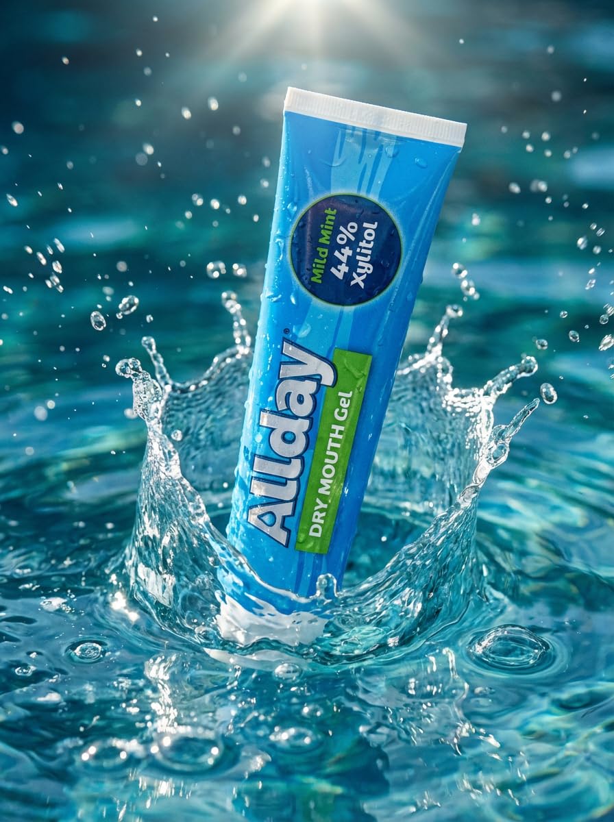 Allday Gel con xilitol, 44% para dulzor y humedad bucal.