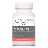 Allergy Research Group Aller-Aid L92 botella de cápsulas vegetarinas para apoyo general.