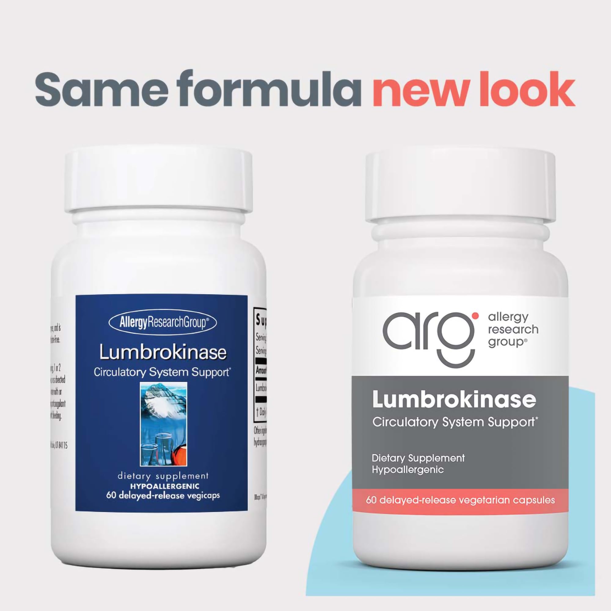ARG Lumbrokinase cápsulas con dosis de 32 mg para flujo sanguíneo