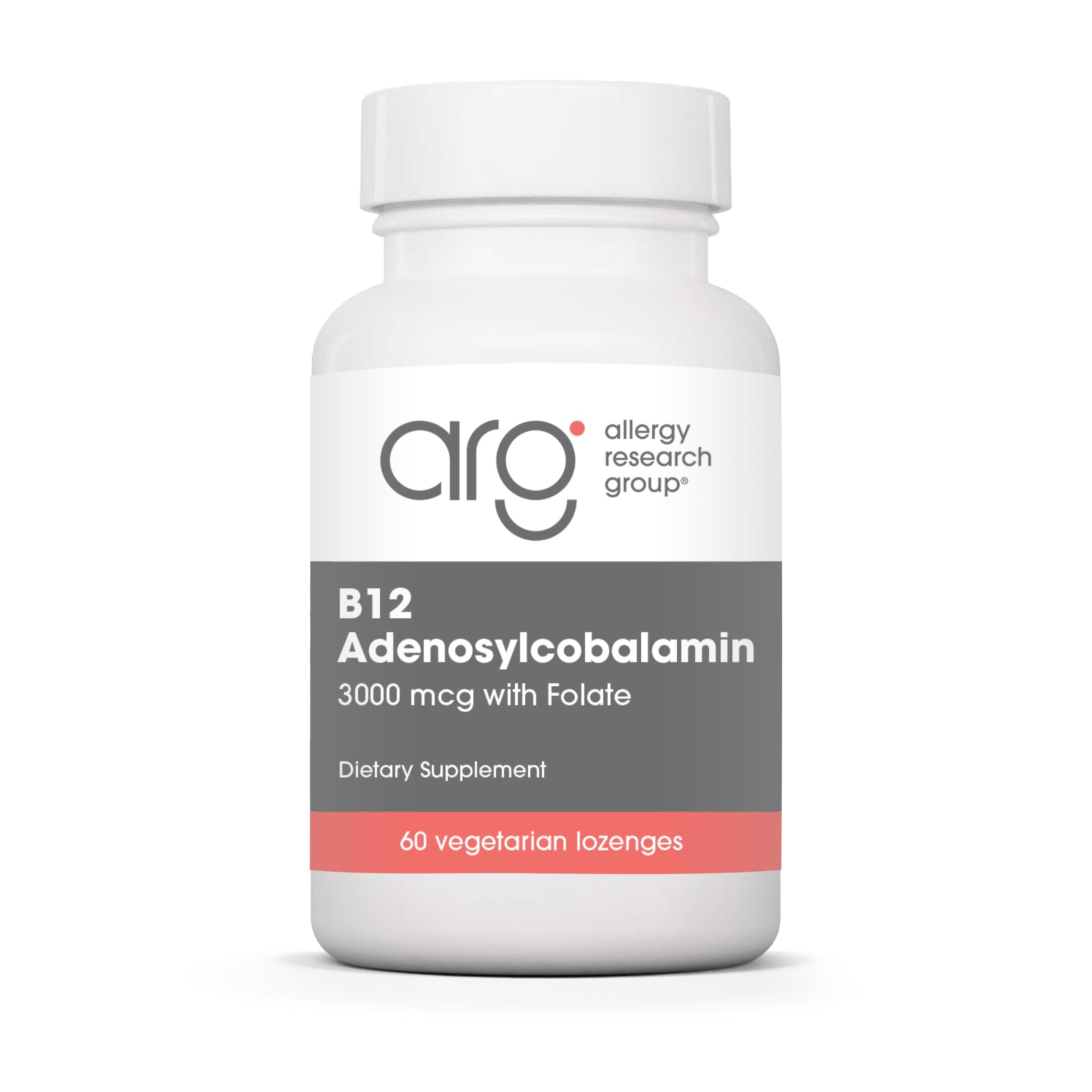 Allergy Research Group B12 Adenosilcobalamina, botella compacta para dosis diaria
