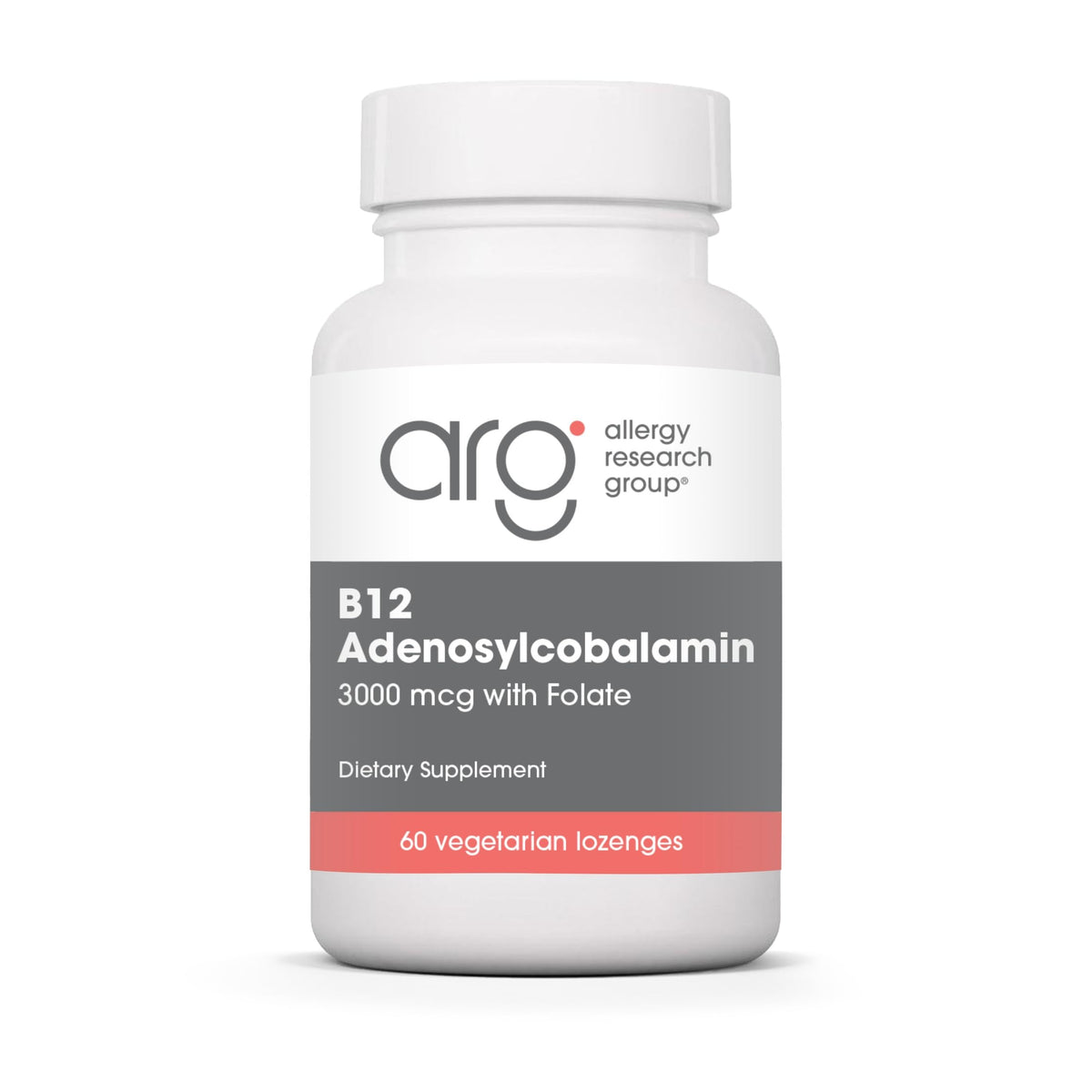 Allergy Research Group B12 Adenosilcobalamina, botella compacta para dosis diaria