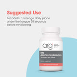 Empaque de Allergy Research Group B12 Adenosilcobalamina con detalle