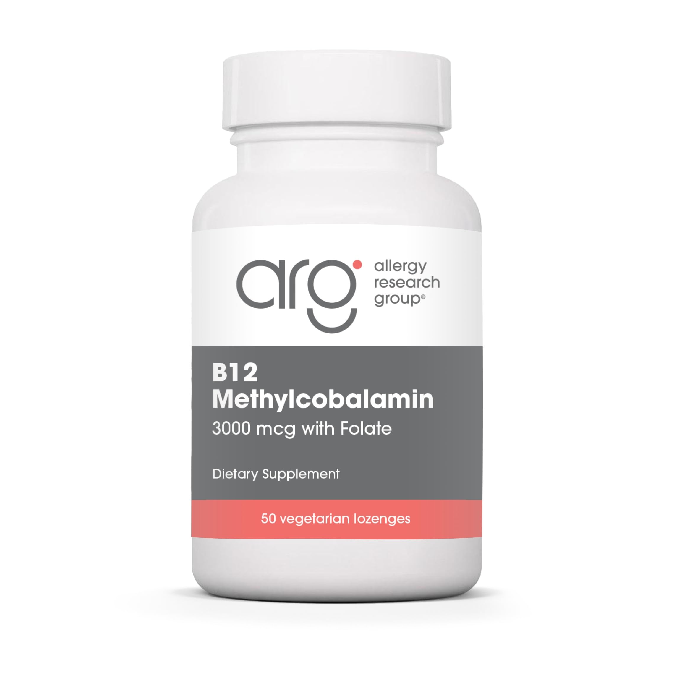 Allergy Research Group B12 Methylcobalamina: pastillas sublinguales para apoyo metabólico diario.