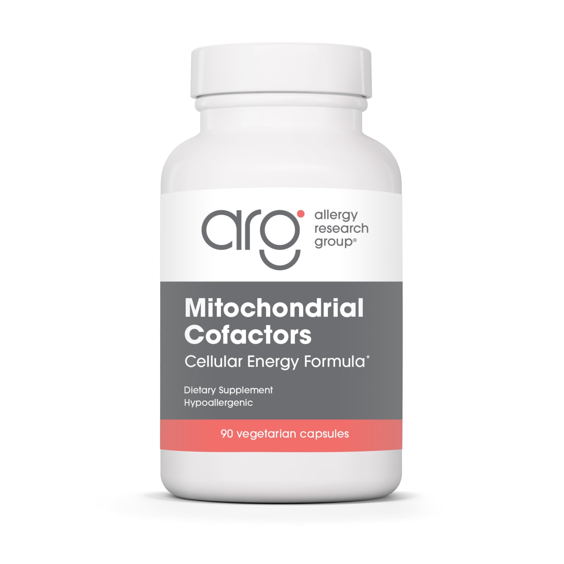 Allergy Research Group cofactores mitocondriales en bote para soporte energético diario.