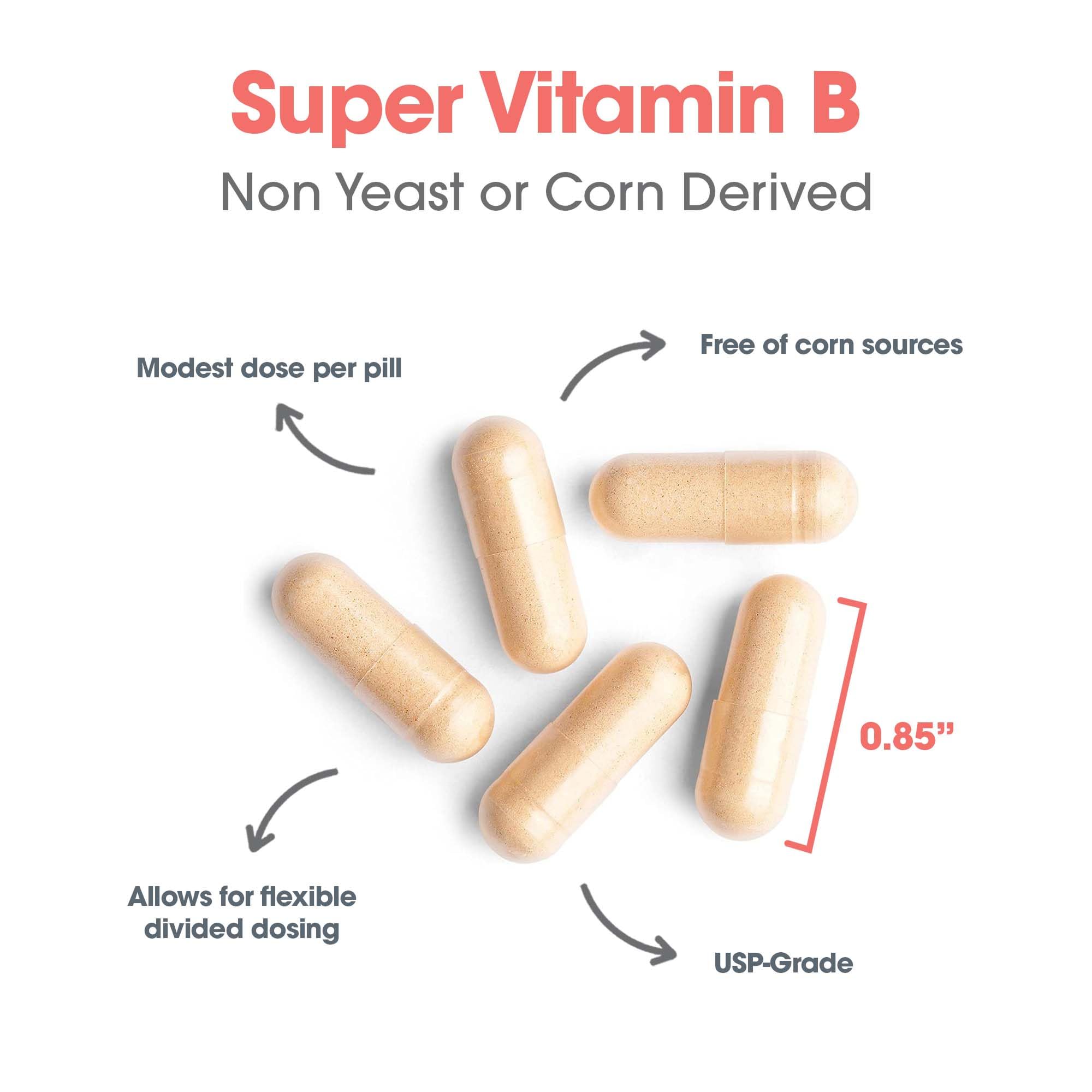 Allergy Research Group Super Vitamina B, fórmula hipoalergénica para personas sensibles.