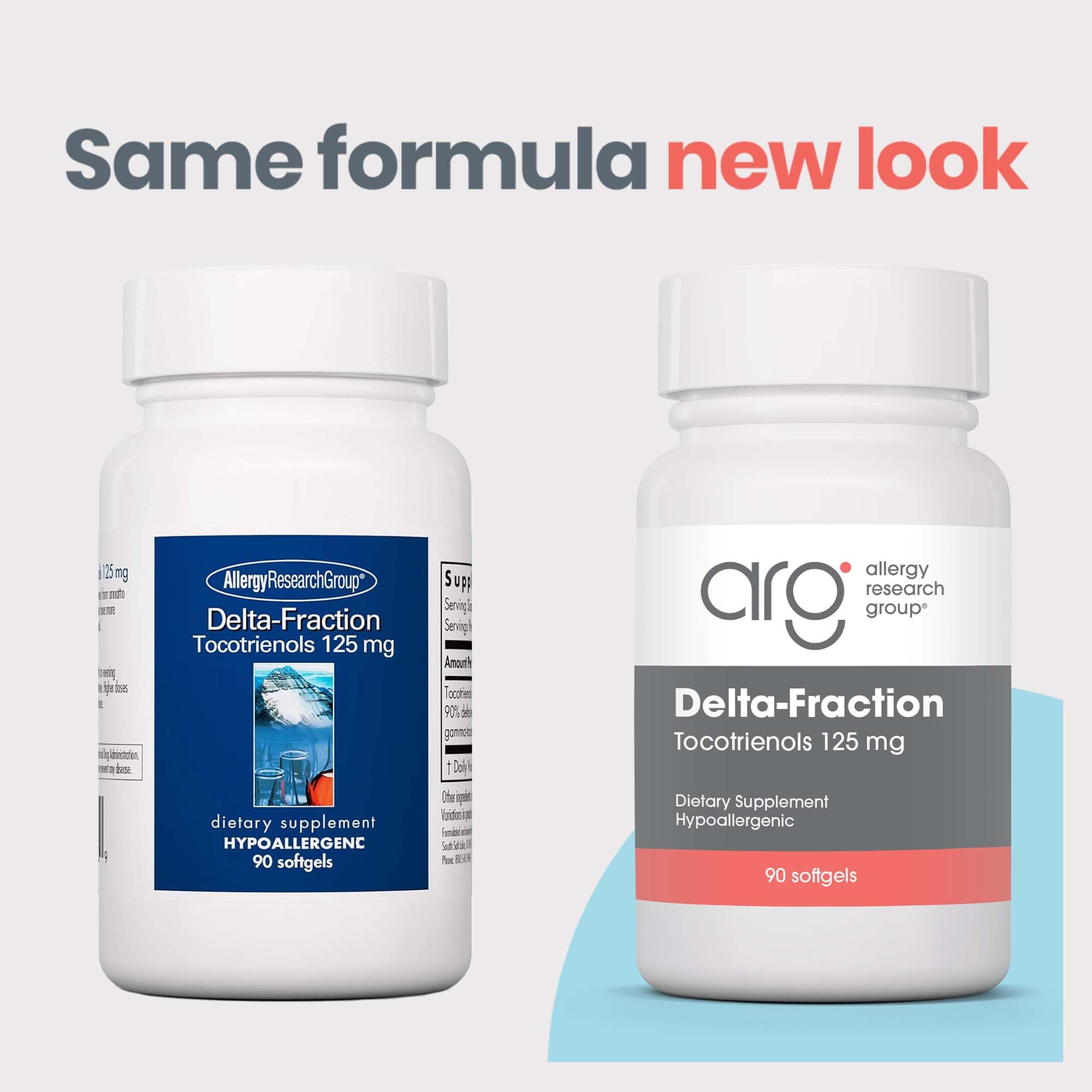 Allergy Research Group: botella de 90 cápsulas Delta-Fraction Tocotrienols