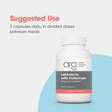Allergy Research Group Lactoferrina con Calostro: envase exterior para almacenamiento seguro.