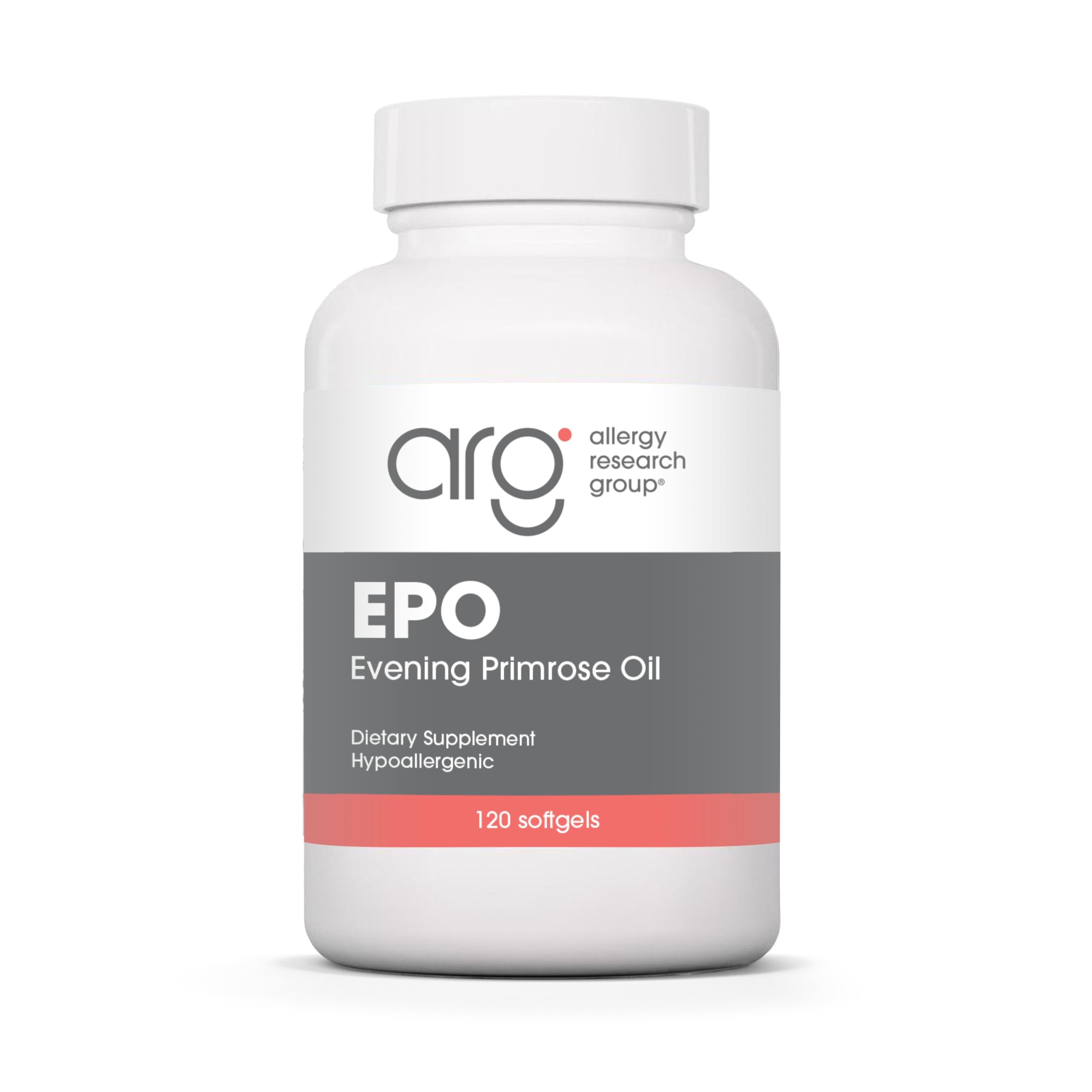 Allergy Research Group EPO, botella-dosis, apoyo diario para piel y ojos.